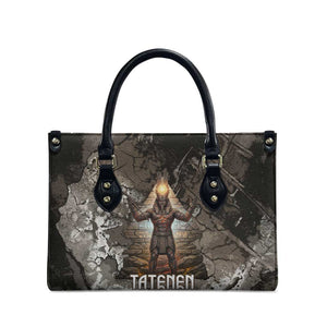 Tatenen Leather Bag Rising Hand Design Egyptian God of Creation and Earth Emergence