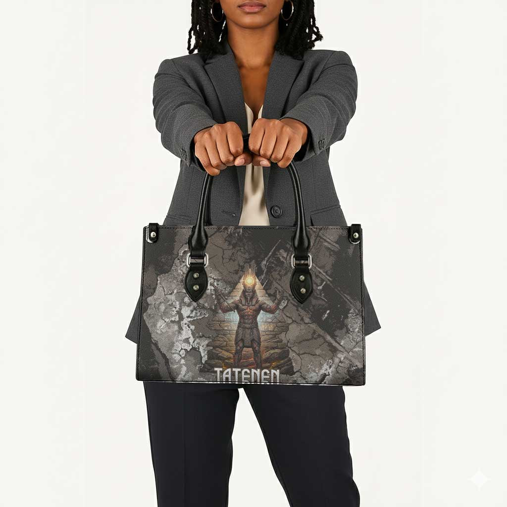 Tatenen Leather Bag Rising Hand Design Egyptian God of Creation and Earth Emergence