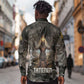 Tatenen Long Sleeve Button Shirt Rising Hand Design Egyptian God of Creation and Earth Emergence
