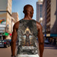 Tatenen Men Tank Top Rising Hand Design Egyptian God of Creation and Earth Emergence