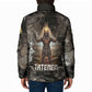 Tatenen Padded Jacket Rising Hand Design Egyptian God of Creation and Earth Emergence