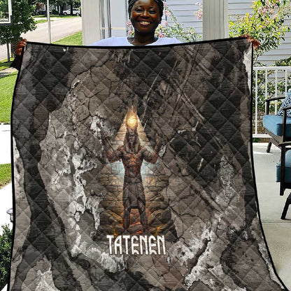 Tatenen Quilt Rising Hand Design Egyptian God of Creation and Earth Emergence