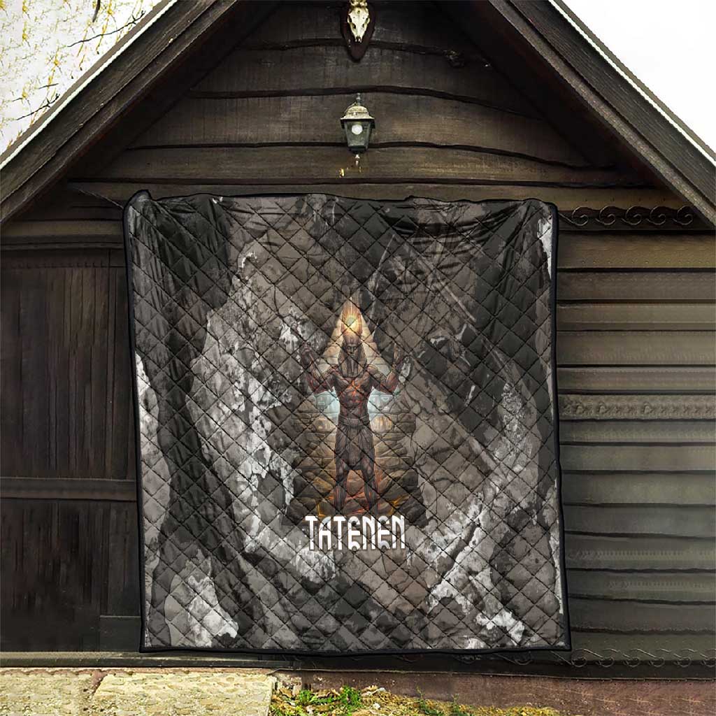 Tatenen Quilt Rising Hand Design Egyptian God of Creation and Earth Emergence
