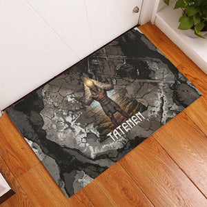 Tatenen Rubber Doormat Rising Hand Design Egyptian God of Creation and Earth Emergence