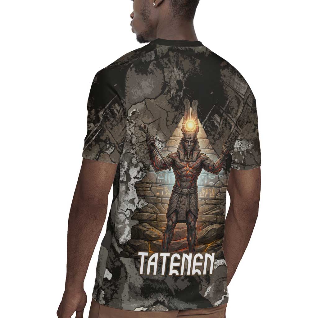 Tatenen Rugby Jersey Rising Hand Design Egyptian God of Creation and Earth Emergence