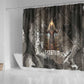 Tatenen Shower Curtain Rising Hand Design Egyptian God of Creation and Earth Emergence