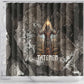 Tatenen Shower Curtain Rising Hand Design Egyptian God of Creation and Earth Emergence