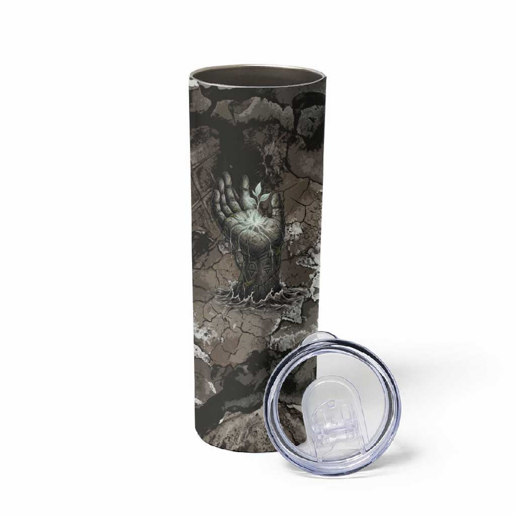 Tatenen Skinny Tumbler Rising Hand Design Egyptian God of Creation and Earth Emergence