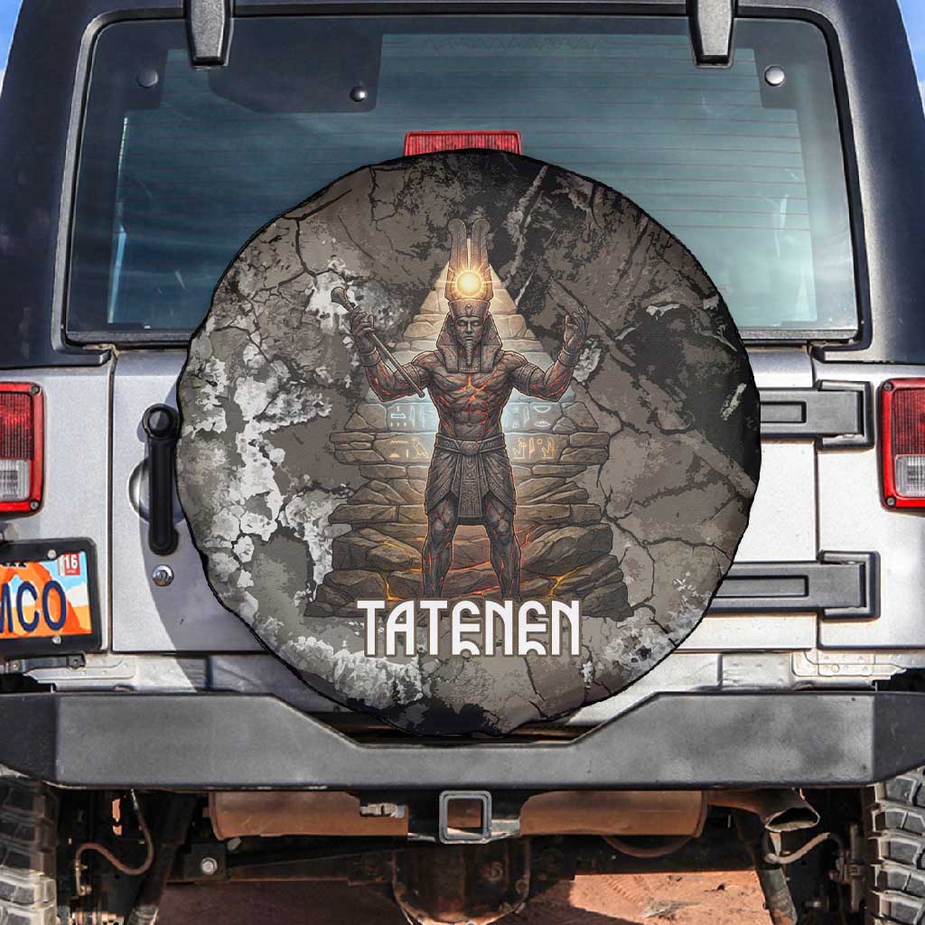 Tatenen Spare Tire Cover Rising Hand Design Egyptian God of Creation and Earth Emergence