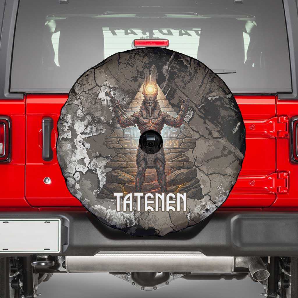Tatenen Spare Tire Cover Rising Hand Design Egyptian God of Creation and Earth Emergence