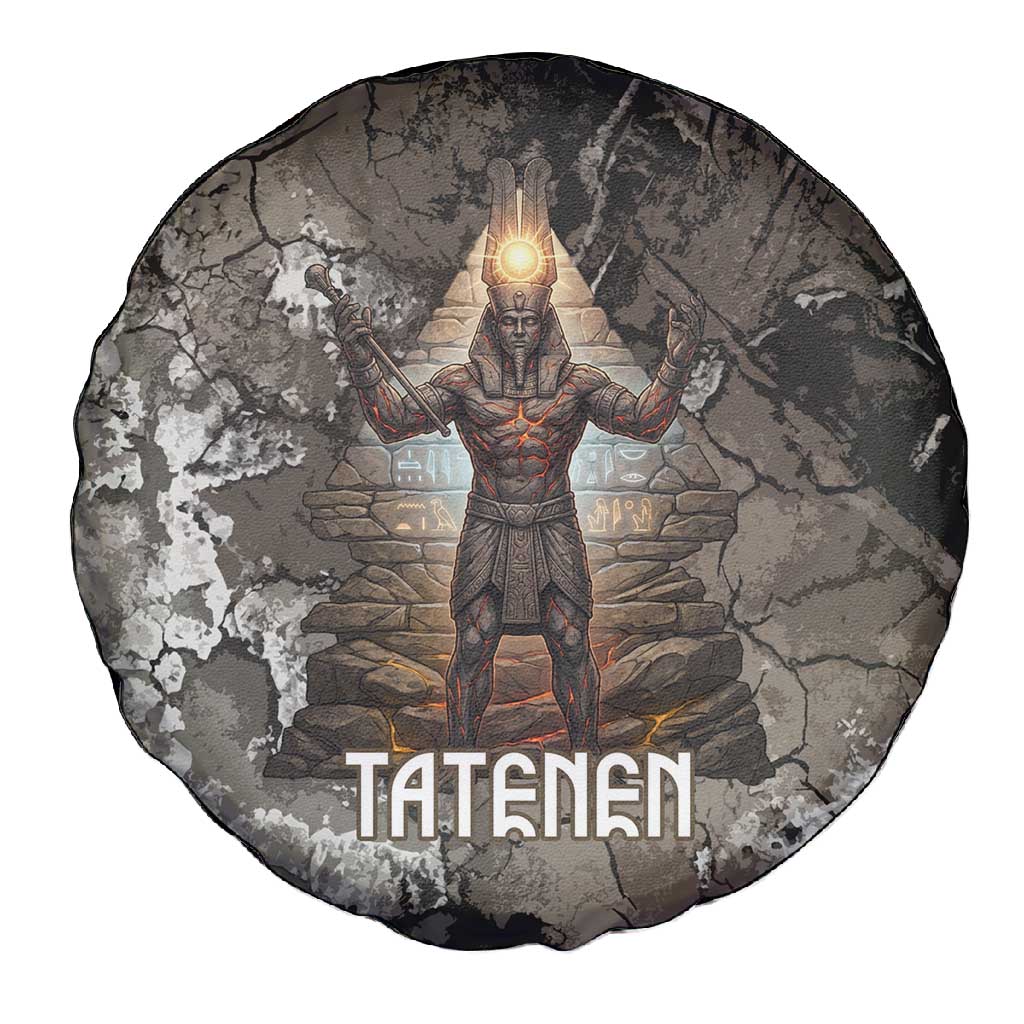 Tatenen Spare Tire Cover Rising Hand Design Egyptian God of Creation and Earth Emergence