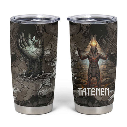 Tatenen Tumbler Cup Rising Hand Design Egyptian God of Creation and Earth Emergence