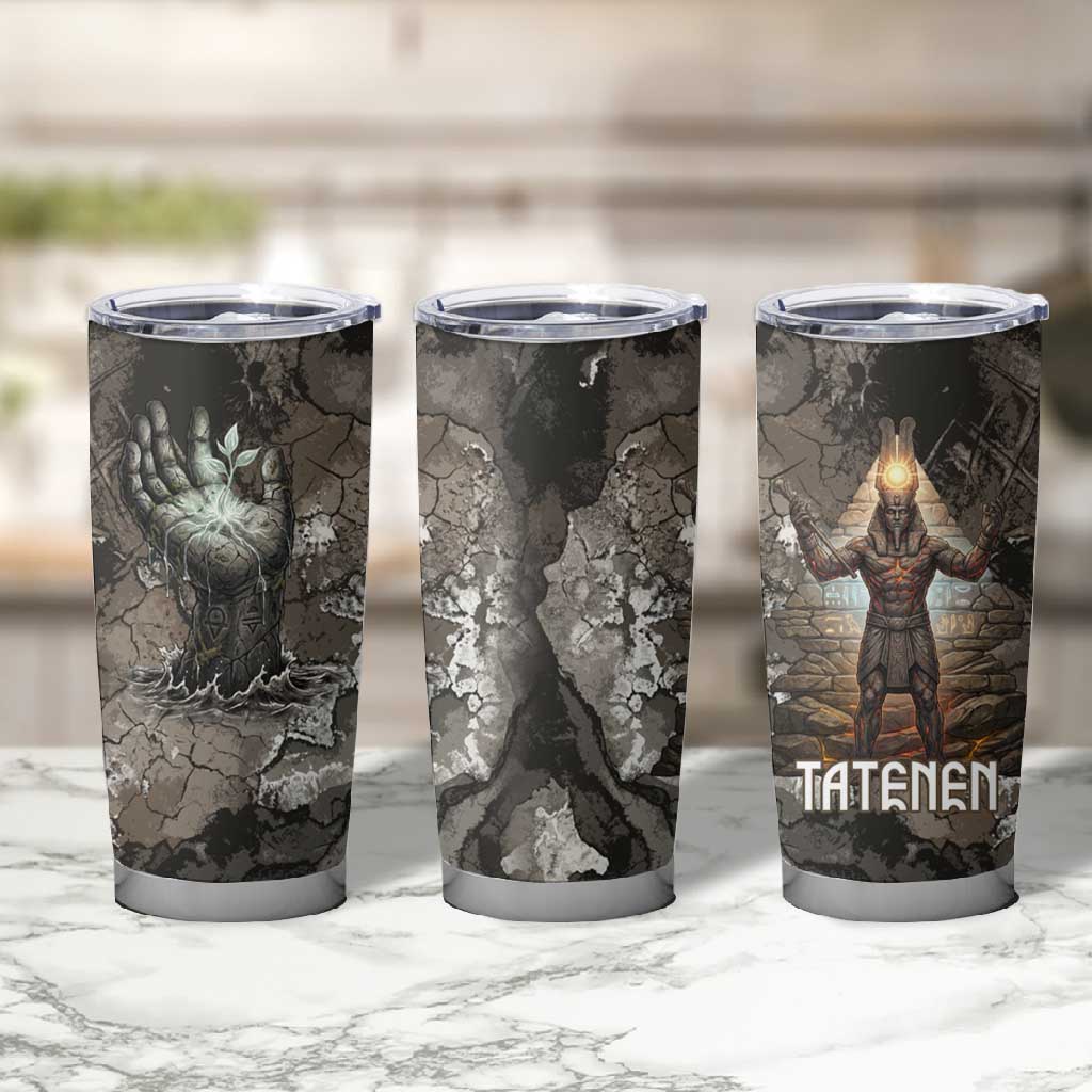 Tatenen Tumbler Cup Rising Hand Design Egyptian God of Creation and Earth Emergence