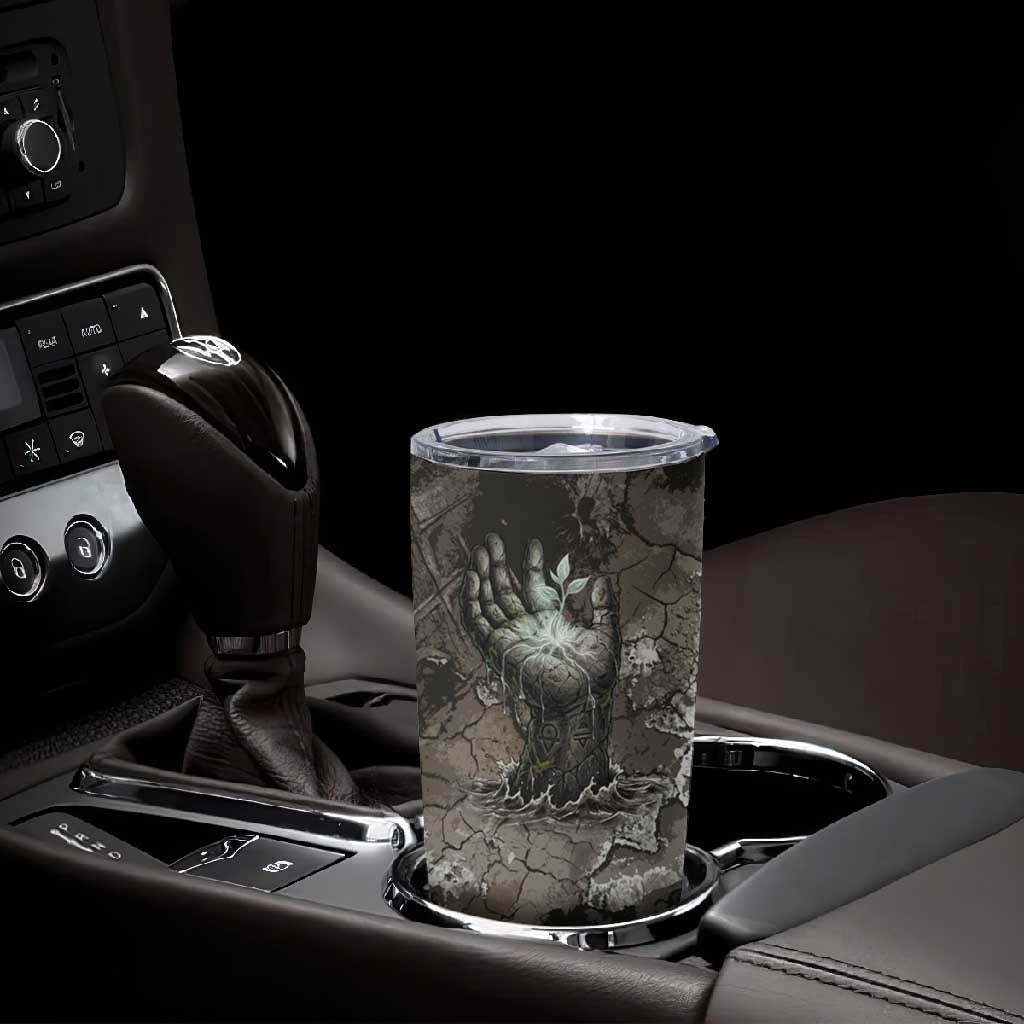 Tatenen Tumbler Cup Rising Hand Design Egyptian God of Creation and Earth Emergence