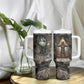 Tatenen Tumbler With Handle Rising Hand Design Egyptian God of Creation and Earth Emergence