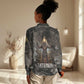 Tatenen Women Casual Shirt Rising Hand Design Egyptian God of Creation and Earth Emergence