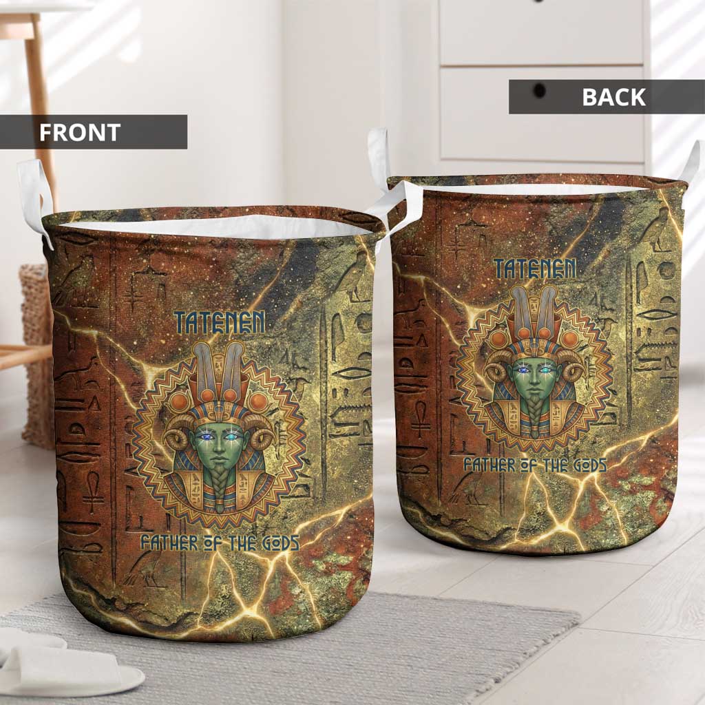 Tatenen Ancient Egyptian Laundry Basket Father of the Gods Design with Minerals