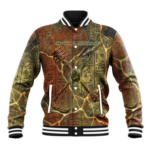 Tatenen Ancient Egyptian Baseball Jacket Father of the Gods Design with Minerals