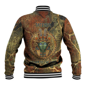 Tatenen Ancient Egyptian Baseball Jacket Father of the Gods Design with Minerals