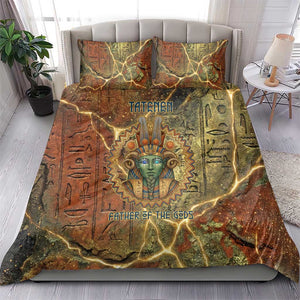 Tatenen Ancient Egyptian Bedding Set Father of the Gods Design with Minerals