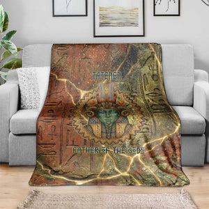 Tatenen Ancient Egyptian Blanket Father of the Gods Design with Minerals