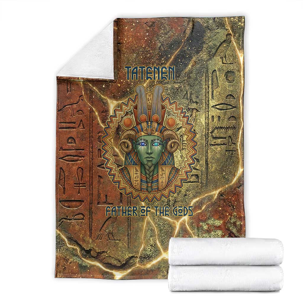 Tatenen Ancient Egyptian Blanket Father of the Gods Design with Minerals