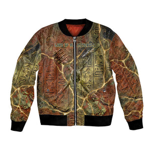 Tatenen Ancient Egyptian Bomber Jacket Father of the Gods Design with Minerals