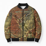 Tatenen Ancient Egyptian Bomber Puffer Jacket Father of the Gods Design with Minerals