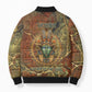 Tatenen Ancient Egyptian Bomber Puffer Jacket Father of the Gods Design with Minerals