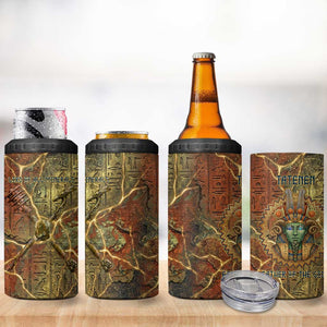 Tatenen Ancient Egyptian 4 in 1 Can Cooler Tumbler Father of the Gods Design with Minerals