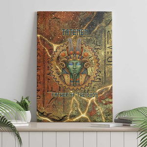 Tatenen Ancient Egyptian Canvas Wall Art Father of the Gods Design with Minerals