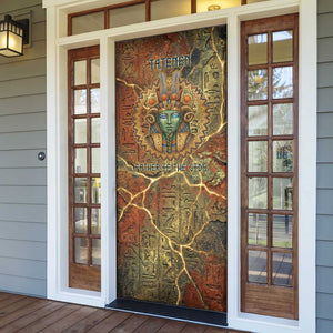 Tatenen Ancient Egyptian Door Cover Father of the Gods Design with Minerals