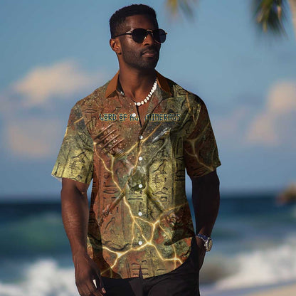 Tatenen Ancient Egyptian Hawaiian Shirt Father of the Gods Design with Minerals