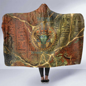 Tatenen Ancient Egyptian Hooded Blanket Father of the Gods Design with Minerals