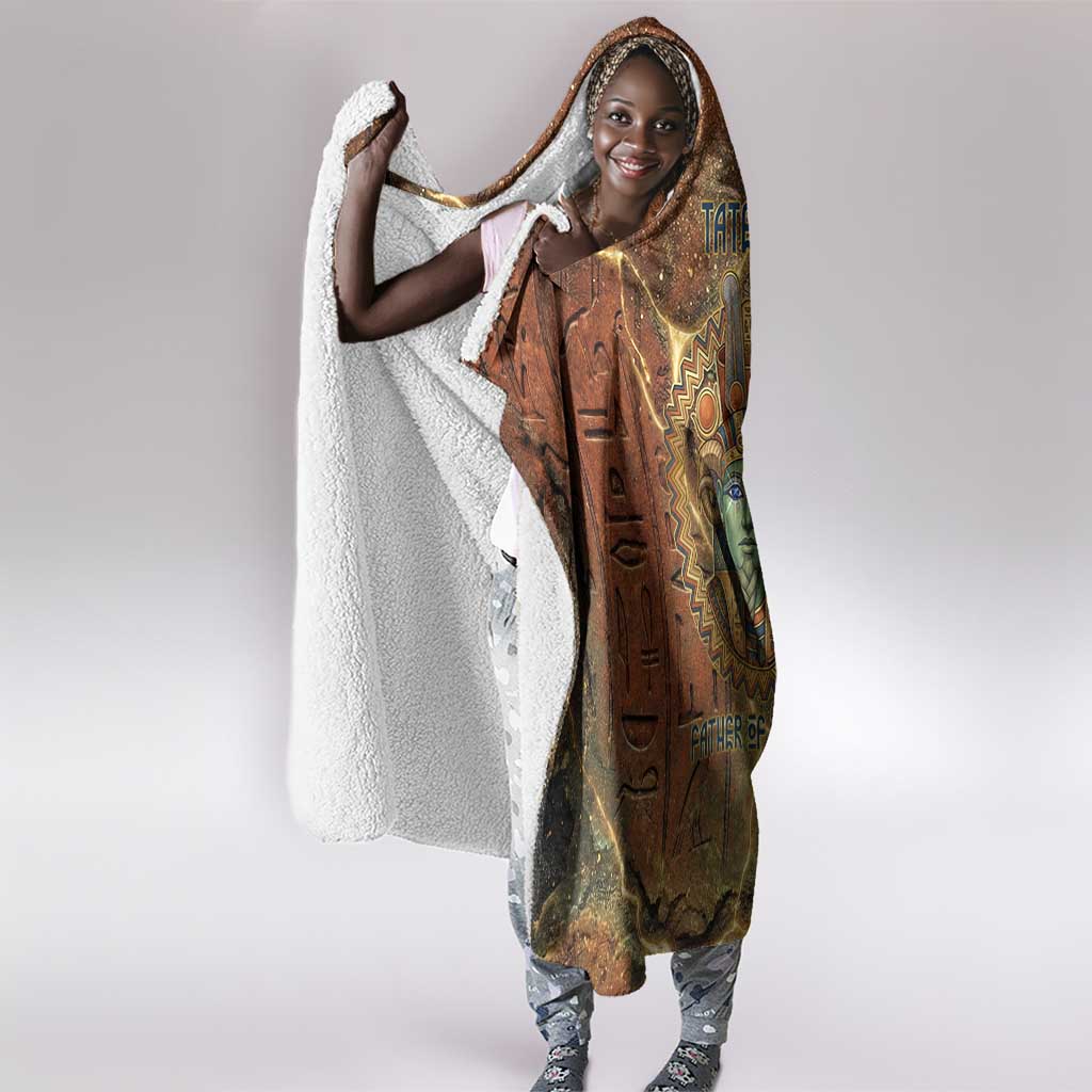 Tatenen Ancient Egyptian Hooded Blanket Father of the Gods Design with Minerals
