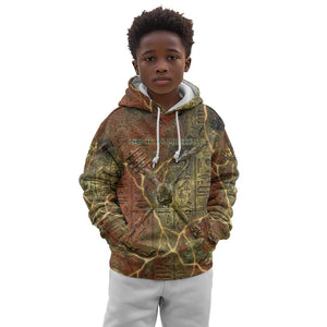 Tatenen Ancient Egyptian Kid Hoodie Father of the Gods Design with Minerals
