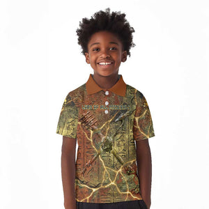 Tatenen Ancient Egyptian Kid Polo Shirt Father of the Gods Design with Minerals