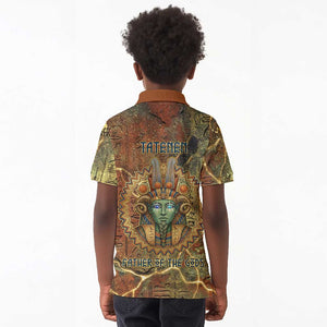 Tatenen Ancient Egyptian Kid Polo Shirt Father of the Gods Design with Minerals