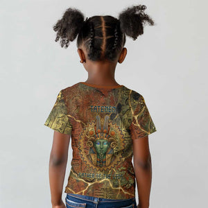 Tatenen Ancient Egyptian Kid T shirt Father of the Gods Design with Minerals
