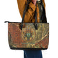 Tatenen Ancient Egyptian Leather Tote Bag Father of the Gods Design with Minerals