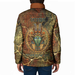 Tatenen Ancient Egyptian Padded Jacket Father of the Gods Design with Minerals