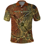 Tatenen Ancient Egyptian Polo Shirt Father of the Gods Design with Minerals