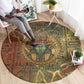 Tatenen Ancient Egyptian Round Carpet Father of the Gods Design with Minerals