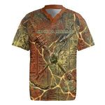 Tatenen Ancient Egyptian Rugby Jersey Father of the Gods Design with Minerals