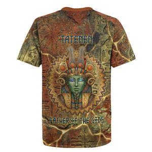 Tatenen Ancient Egyptian Rugby Jersey Father of the Gods Design with Minerals