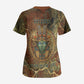 Tatenen Ancient Egyptian Scrub Top Father of the Gods Design with Minerals