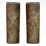 Tatenen Ancient Egyptian Skinny Tumbler Father of the Gods Design with Minerals