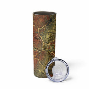 Tatenen Ancient Egyptian Skinny Tumbler Father of the Gods Design with Minerals