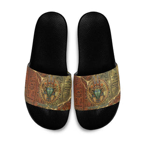 Tatenen Ancient Egyptian Slide Sandals Father of the Gods Design with Minerals