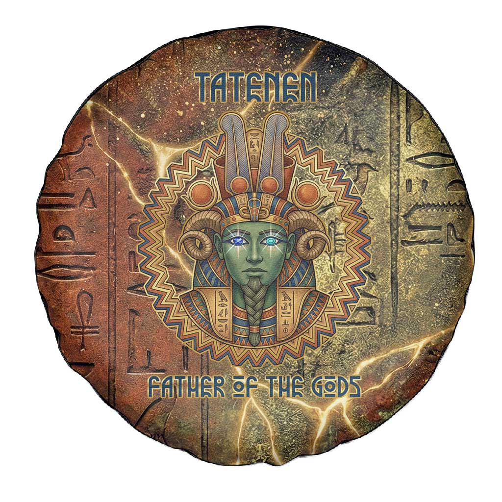 Tatenen Ancient Egyptian Spare Tire Cover Father of the Gods Design with Minerals